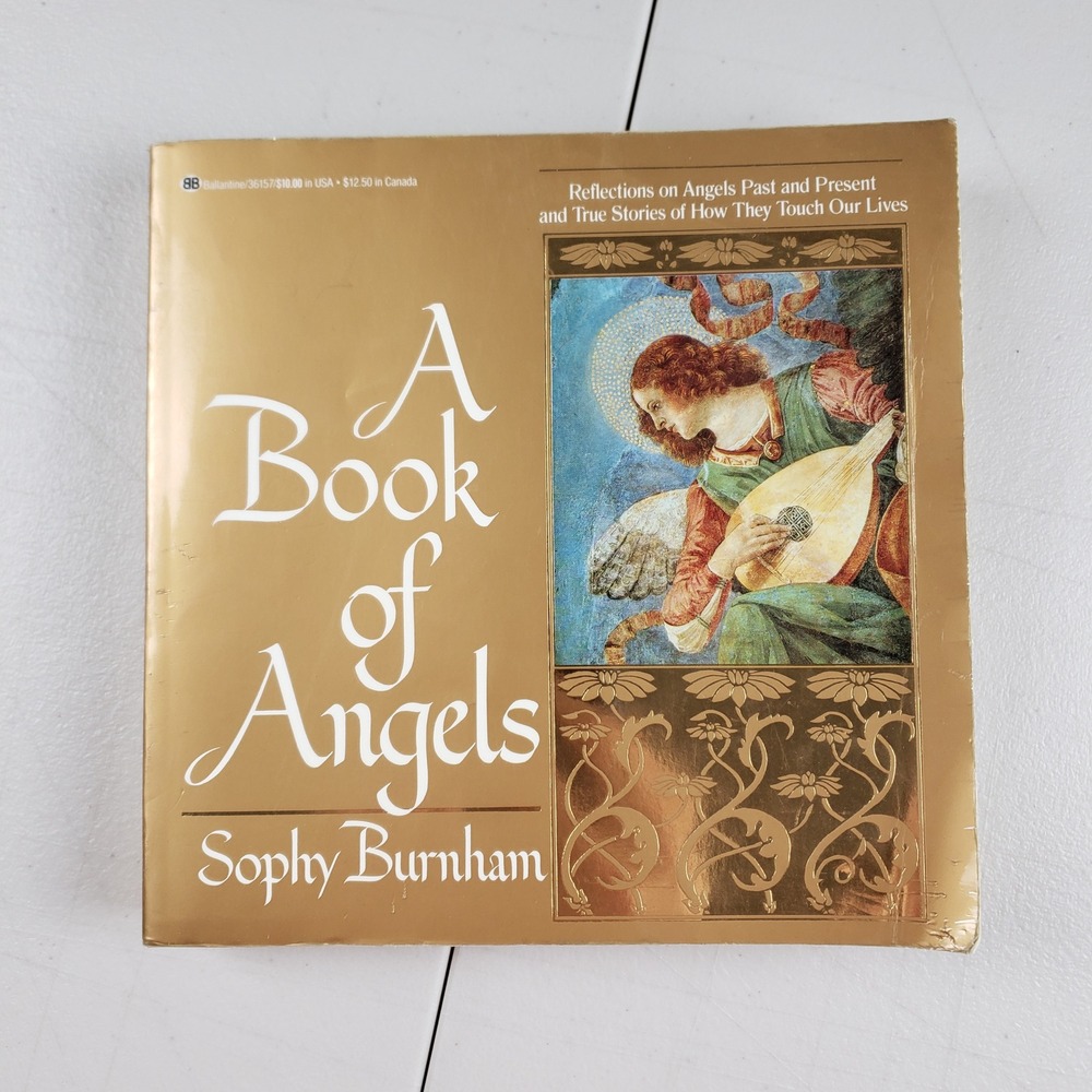 A Book of Angels Sophy Burnham 1st Ed 1990 Gold Paperback Spiritual Reflections